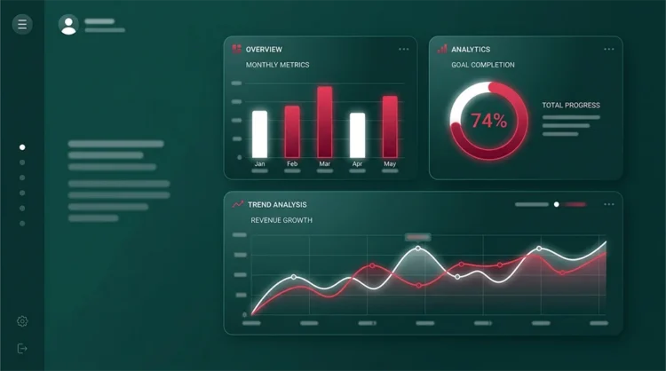 An image of converting big data into simple, clean dashboards.