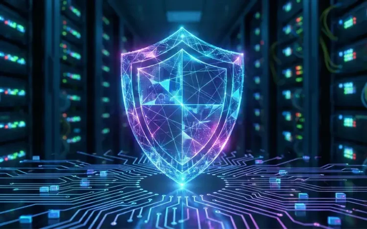 A shield representing cybersecurity