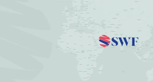 Global SWF logo with a map in the background.