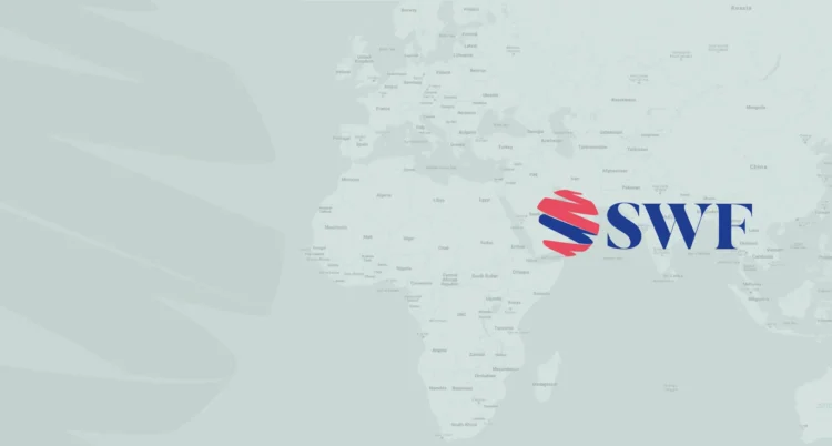 Global SWF logo with a map in the background.