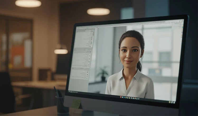 An image of an AI Agent on a computer screen.