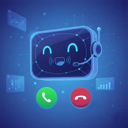 An AI customer service bot answering phone calls.
